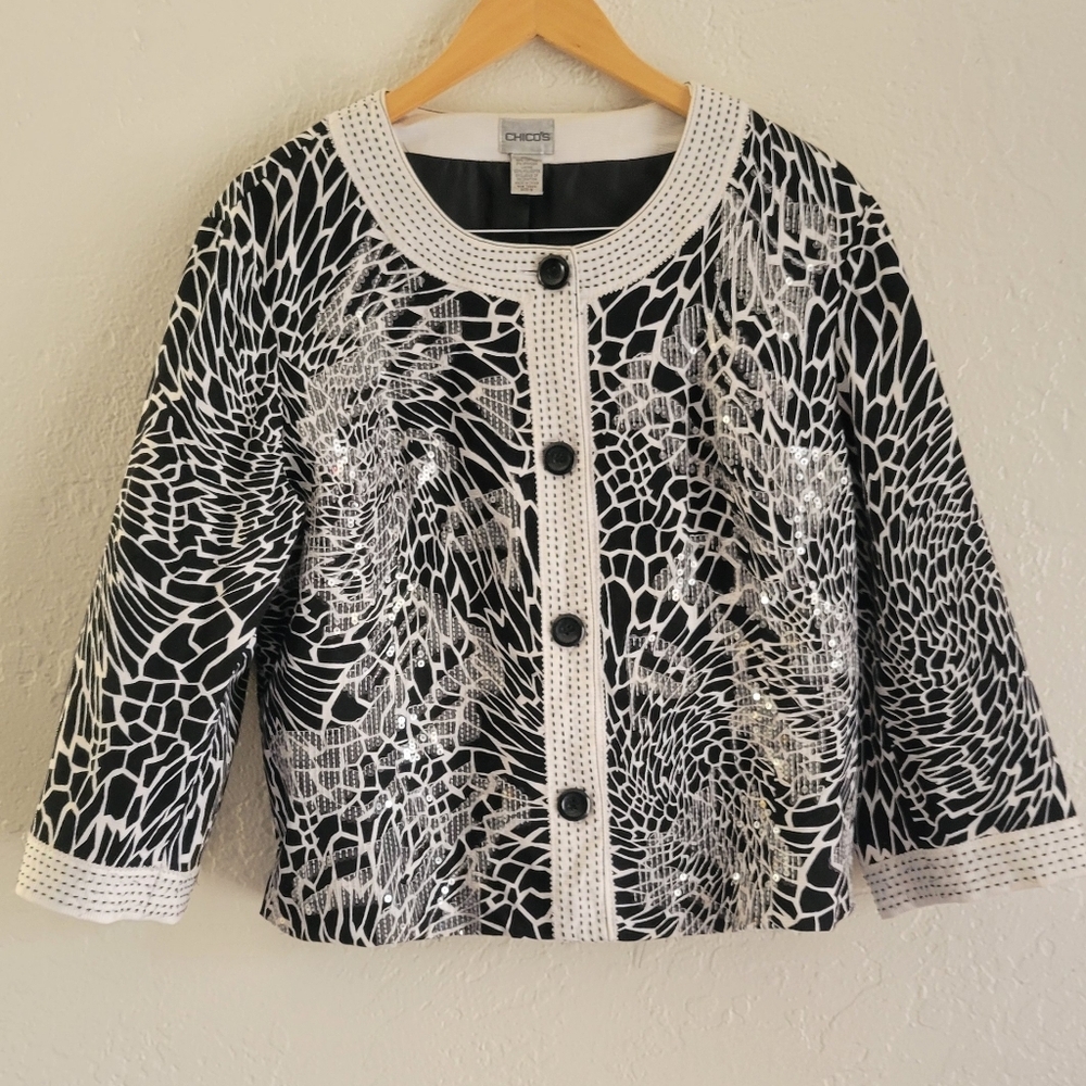 Chico's Sequin Jacket Size 3/Large